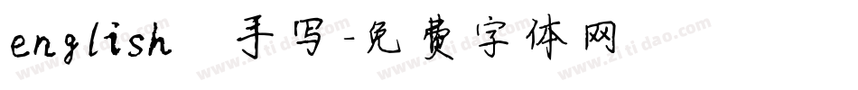 english 手写字体转换